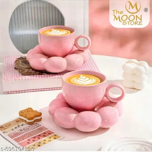 Ceramic Chai & Coffee Cup Set - Front View