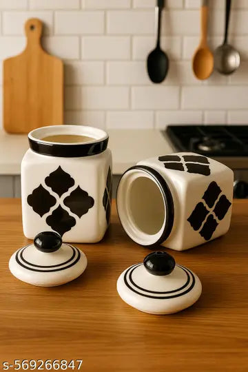 Ceramic Jars Set - Detail View